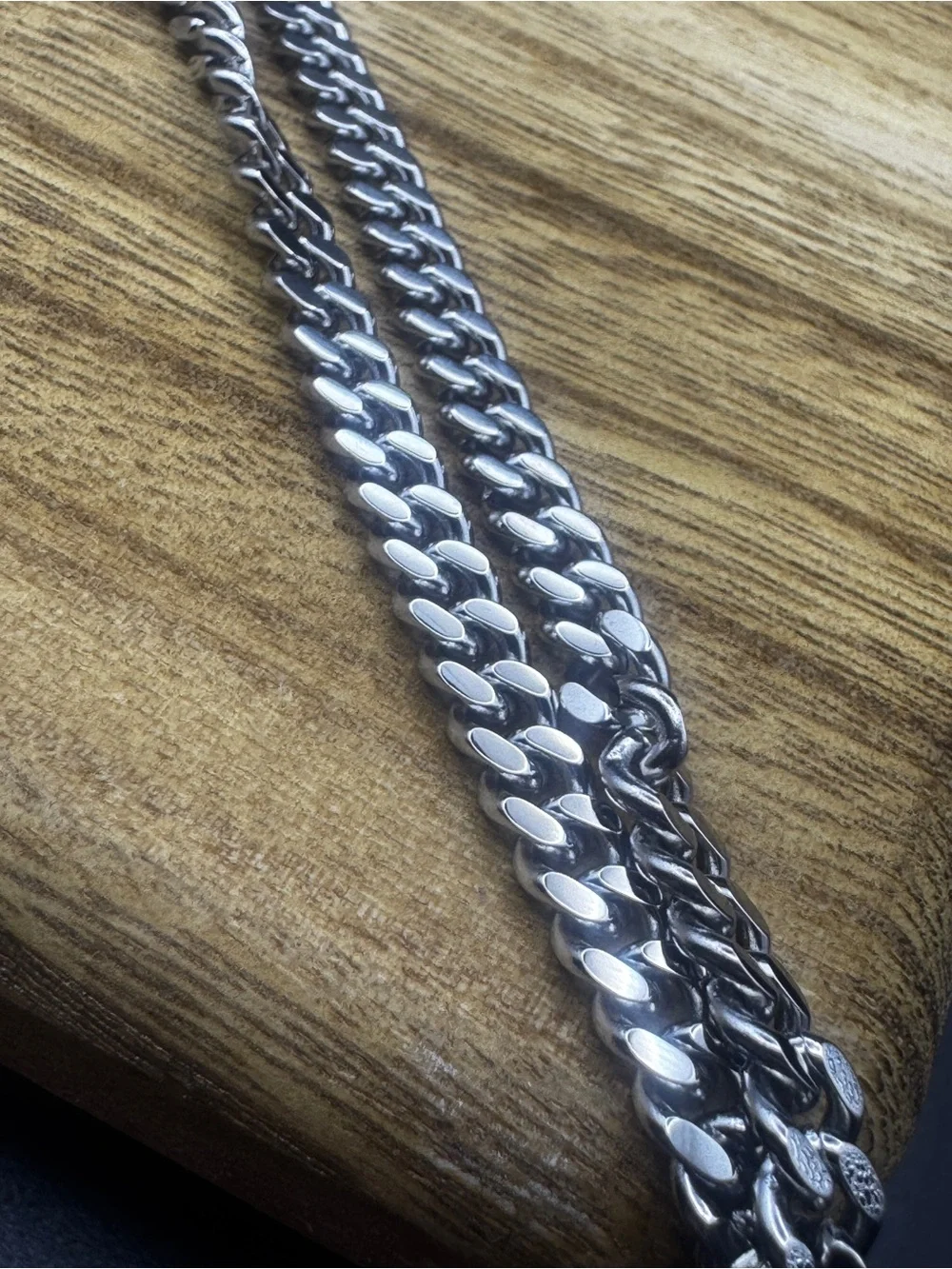 Men's Silver Stainless Steel Chain Necklace - Classic Figaro & Curb Links